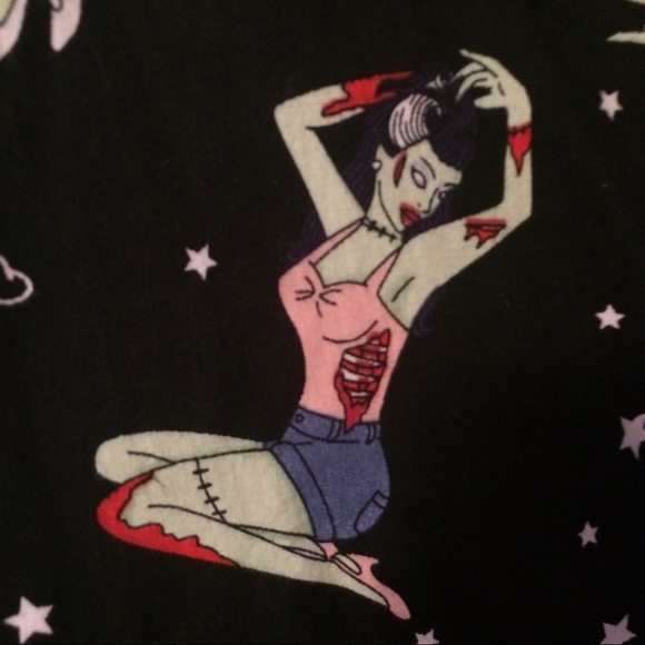 Hell Bunny pinup zombie rockabilly swing dress xs - Picture 4 of 5