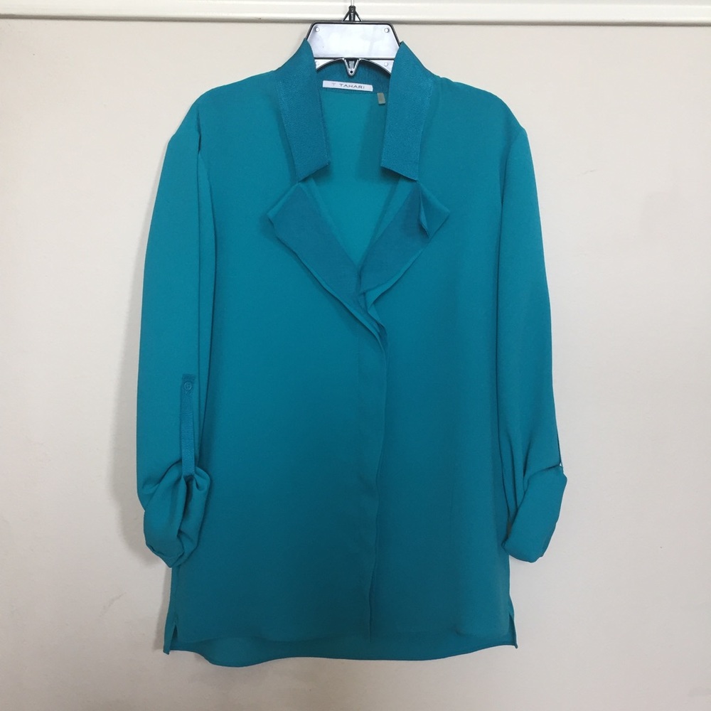 TAHARI Turquoise dress shirt