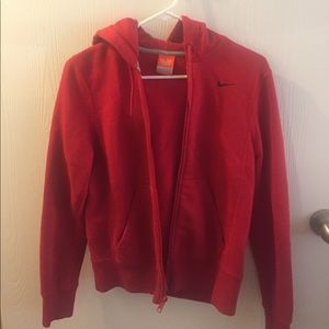 Nike women's red zip up