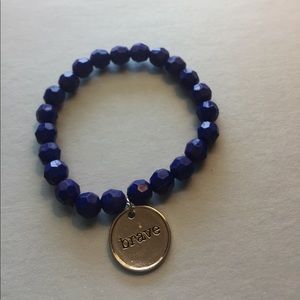 "Brave" beaded bracelet