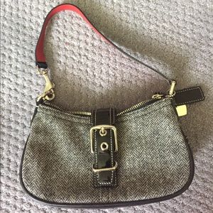 Coach Purse Herringbone Pattern