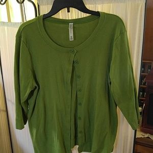 White stag 3/4 sleeve cardigan