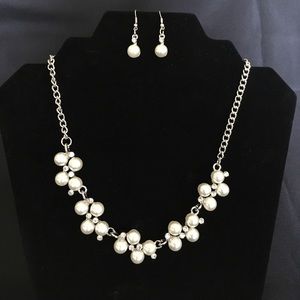 Pearl Necklace and Earings