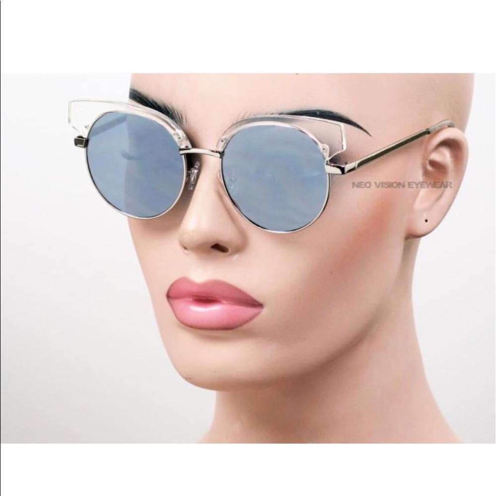 NYS Oversized Metal Cat Eye Round Mirror 😎