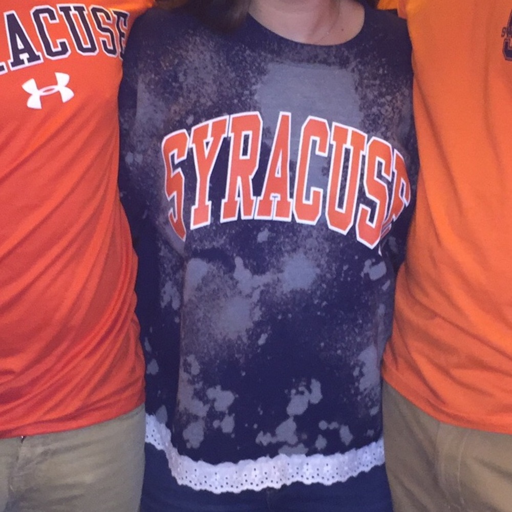 Syracuse Krafted By Carol bleached lace sweatshirt