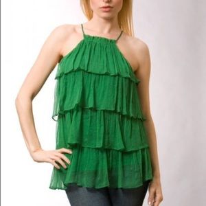Nu Collective Tiered Top in Bell Pepper
