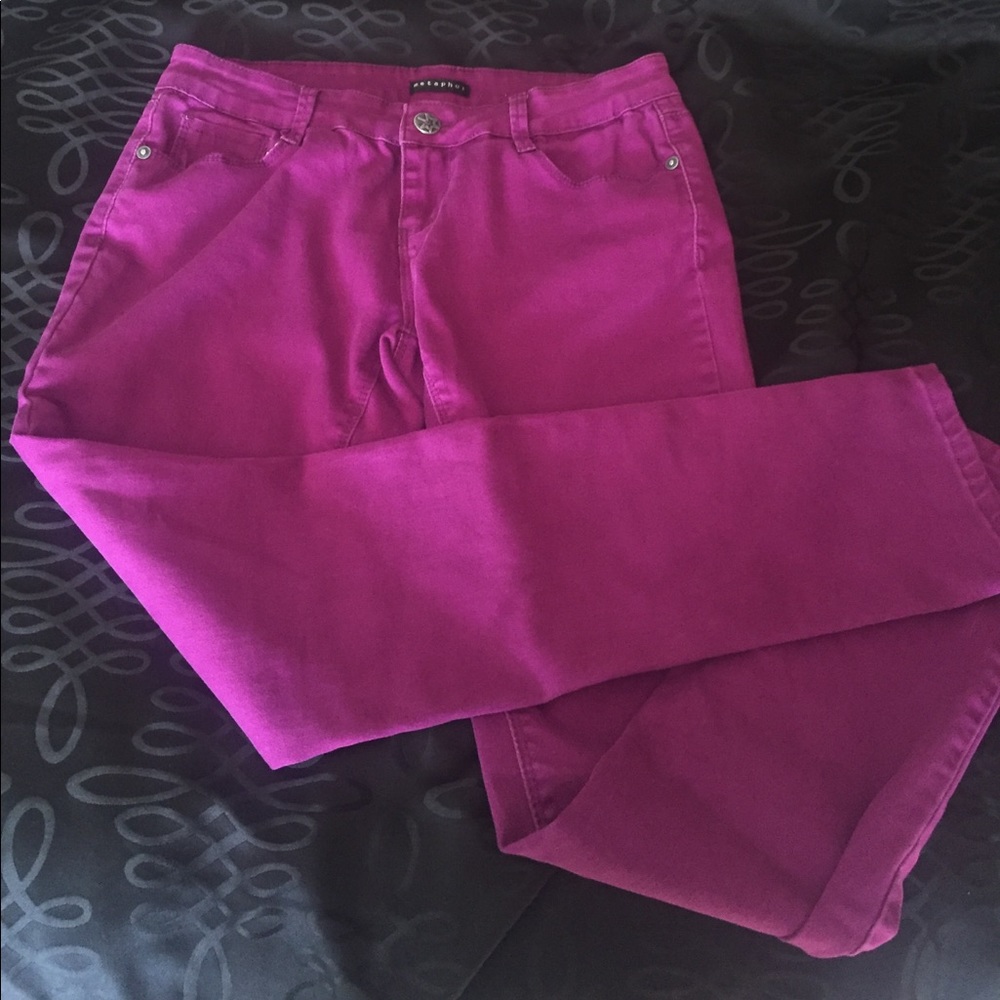 Jeans lightweight magenta (purple/pink) color
