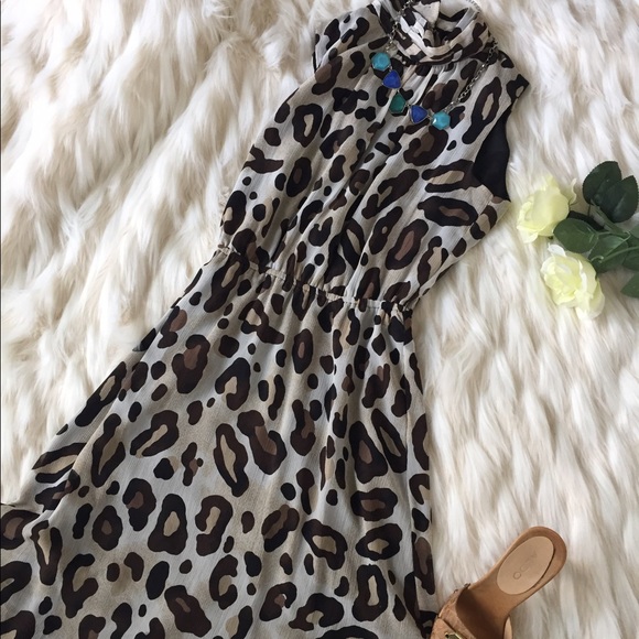 Style & Co. Dresses & Skirts - Style & Co. leopard chiffon dress