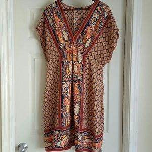 Beautiful Colorful 100% Silk Banana Republic Dress