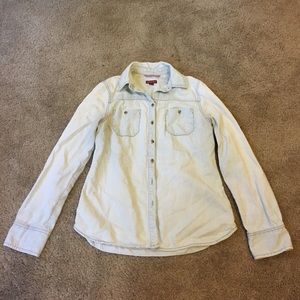 Merona denim button up shirt