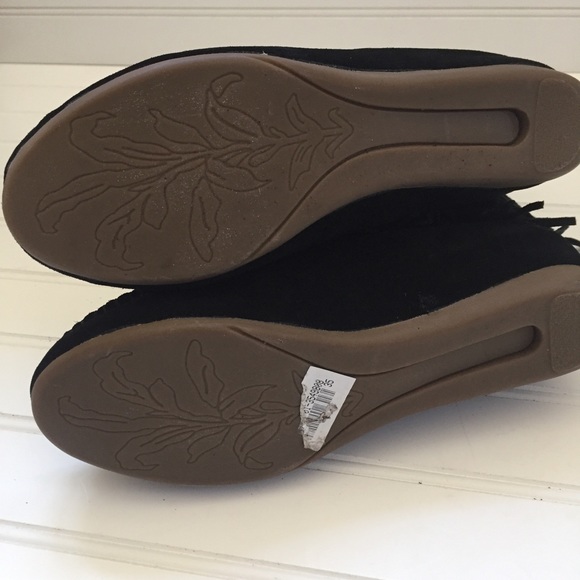 Black Suede Fringe Booties - Picture 5 of 5