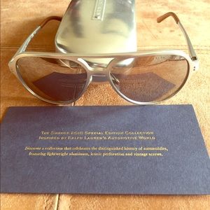 Ralph Lauren Brushed Aluminum Driving Sunglasses