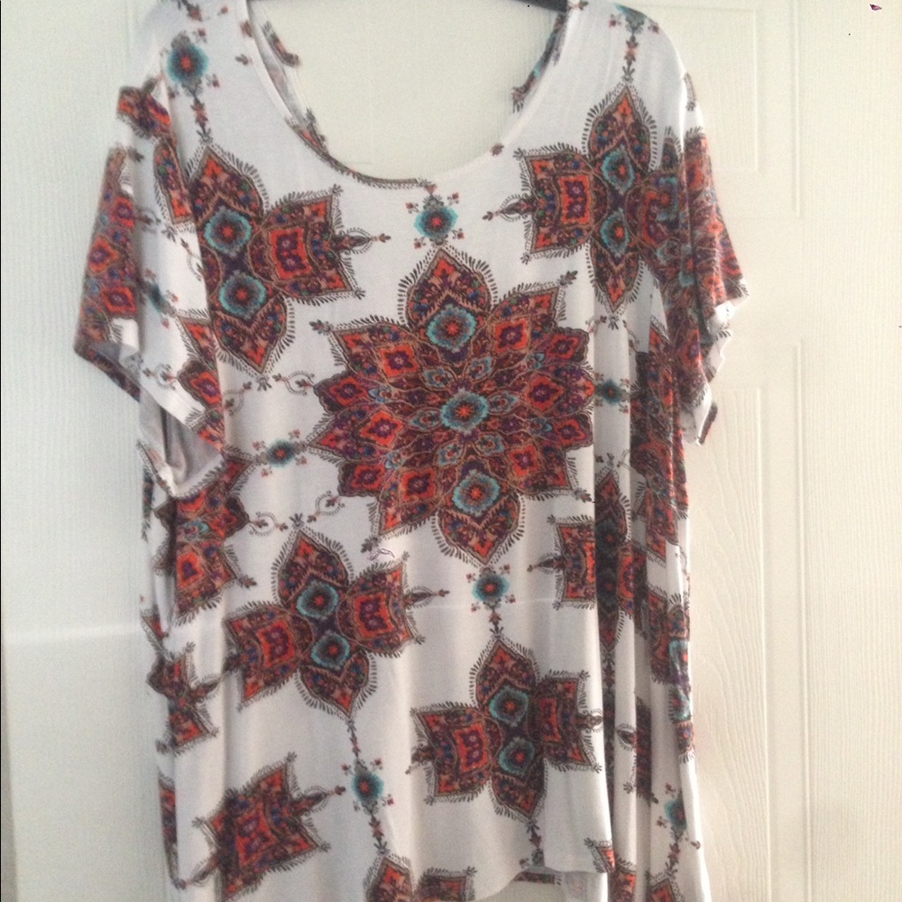 Aztec open back blouse