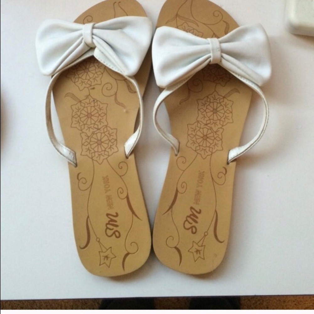 White sandals