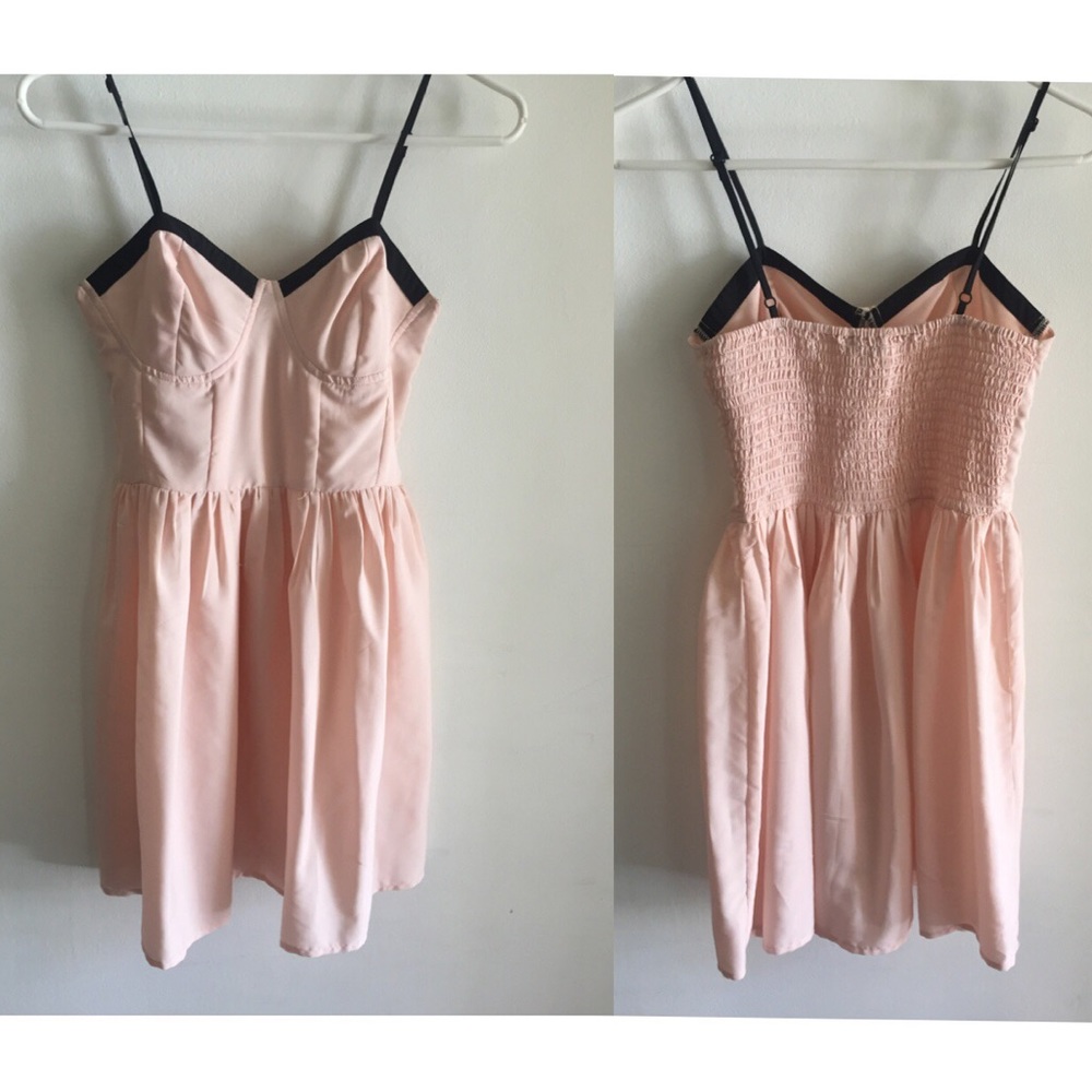 blush colored dress