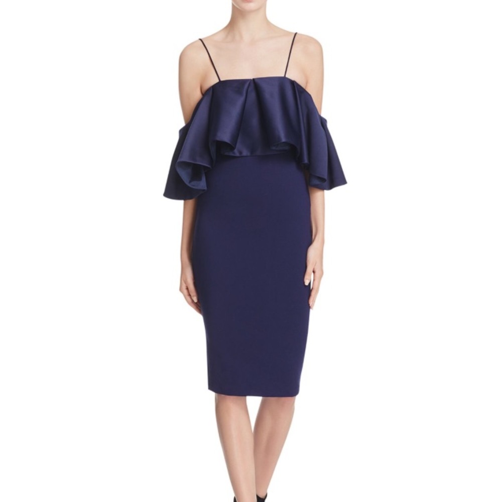 Elliat Impressionist Ruffle Sheath Dress
