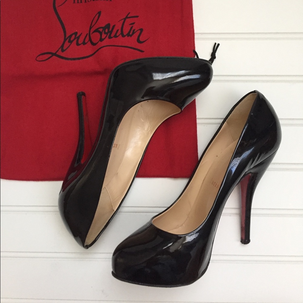 Christian Louboutin Black Patent Pumps