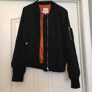 Black bomber jacket - never worn