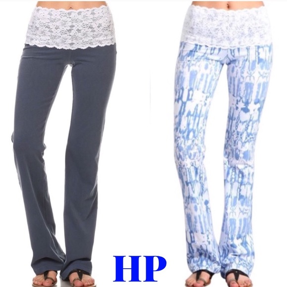 ❌SOLD OUT❌ Lace Waist Yoga Pants Not see through - Picture 5 of 7