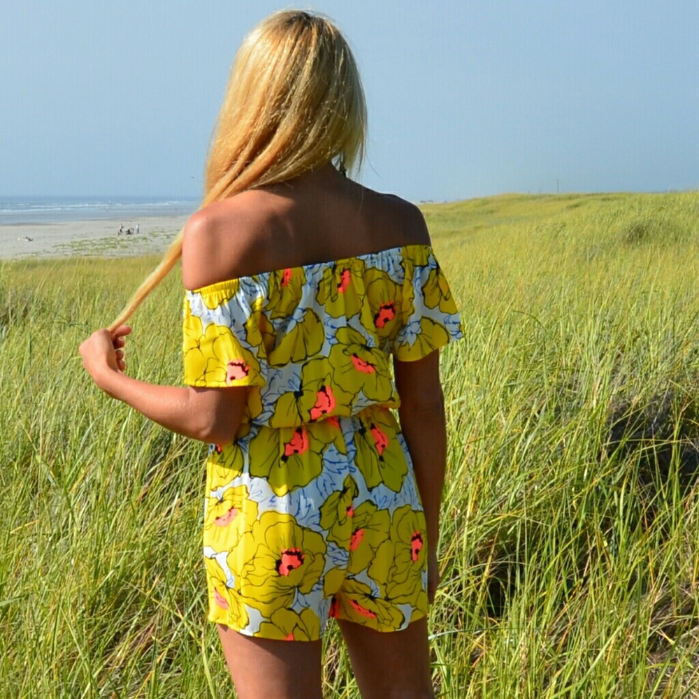 Romper Floral Yellow - Picture 4 of 4