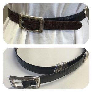 Vintage Brighton Reversible Leather Belt
