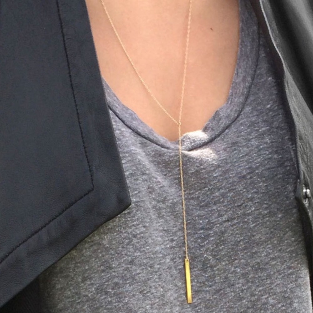 Simple Bar Drop Necklace