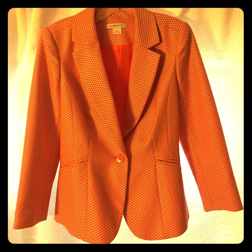 Liz Claiborne Orange color blazer