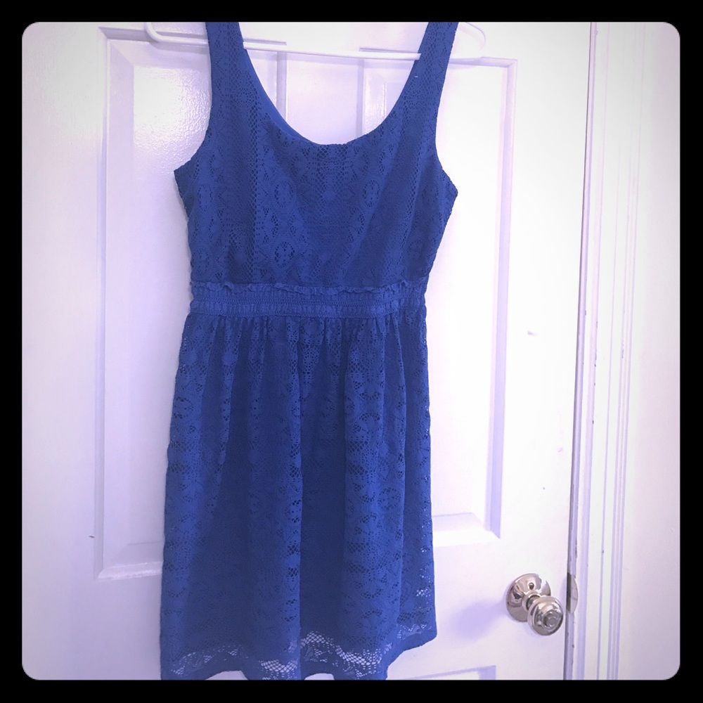 Blue lace sun dress