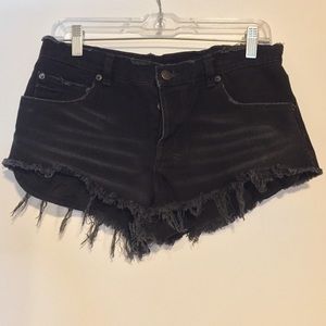 Ksubi Faded Black cheeky denim shorts sz 27