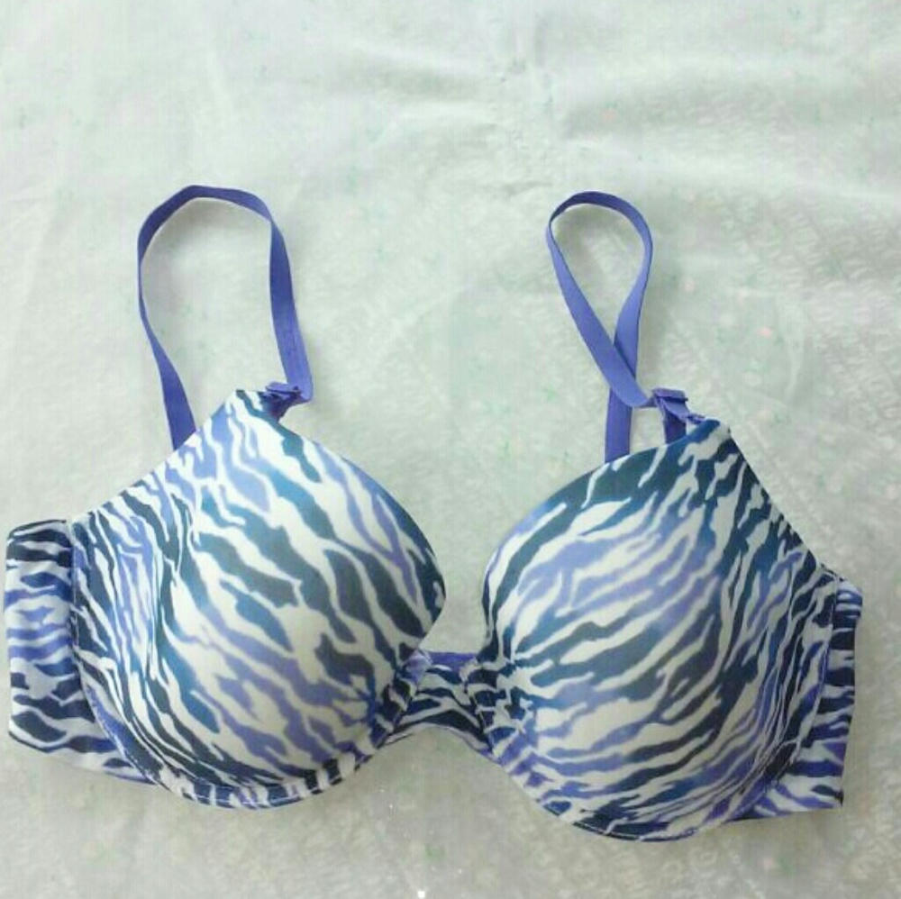 Victoria Secret Purple and White Bra Size 34C