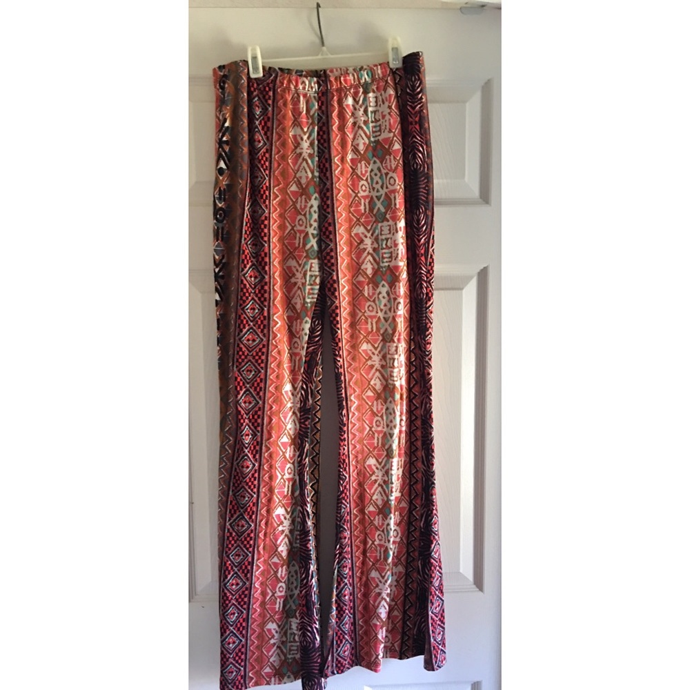 Boho wide leg long flared bell bottom pant tribal