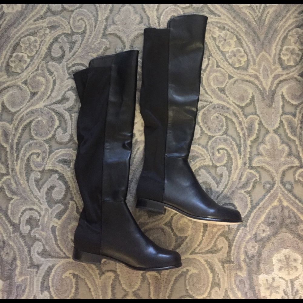 Knee high black boots