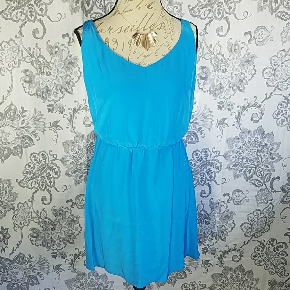 Blue Silk Dress