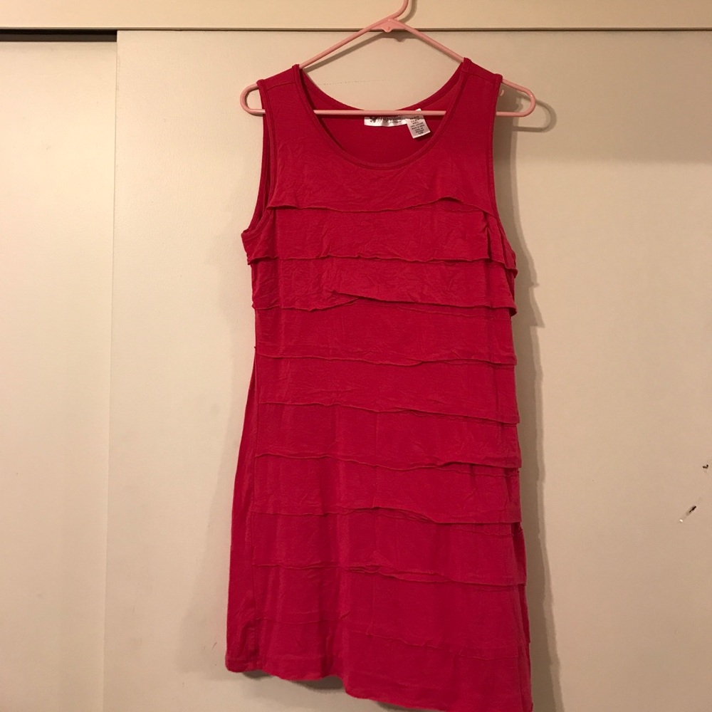 Pink ruffle dress
