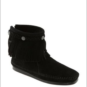Minnetonka Fringed Moccasin Booties