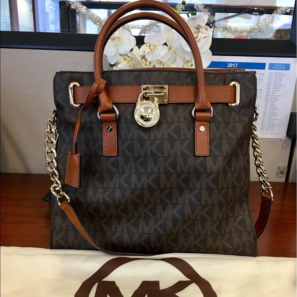 ❌SOLD❗️ @ Mercari!! MK Hamilton LG Logo Tote Bag - Picture 1 of 7