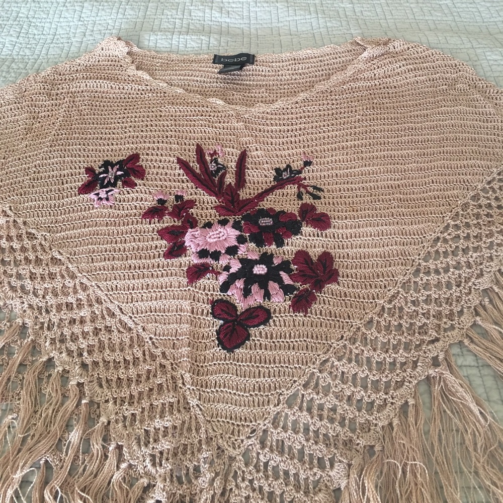 Embroidered poncho