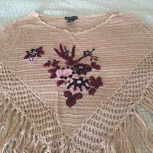 Embroidered poncho