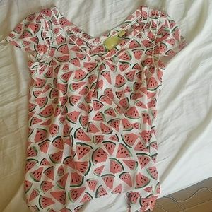 anthropology watermelon blouse