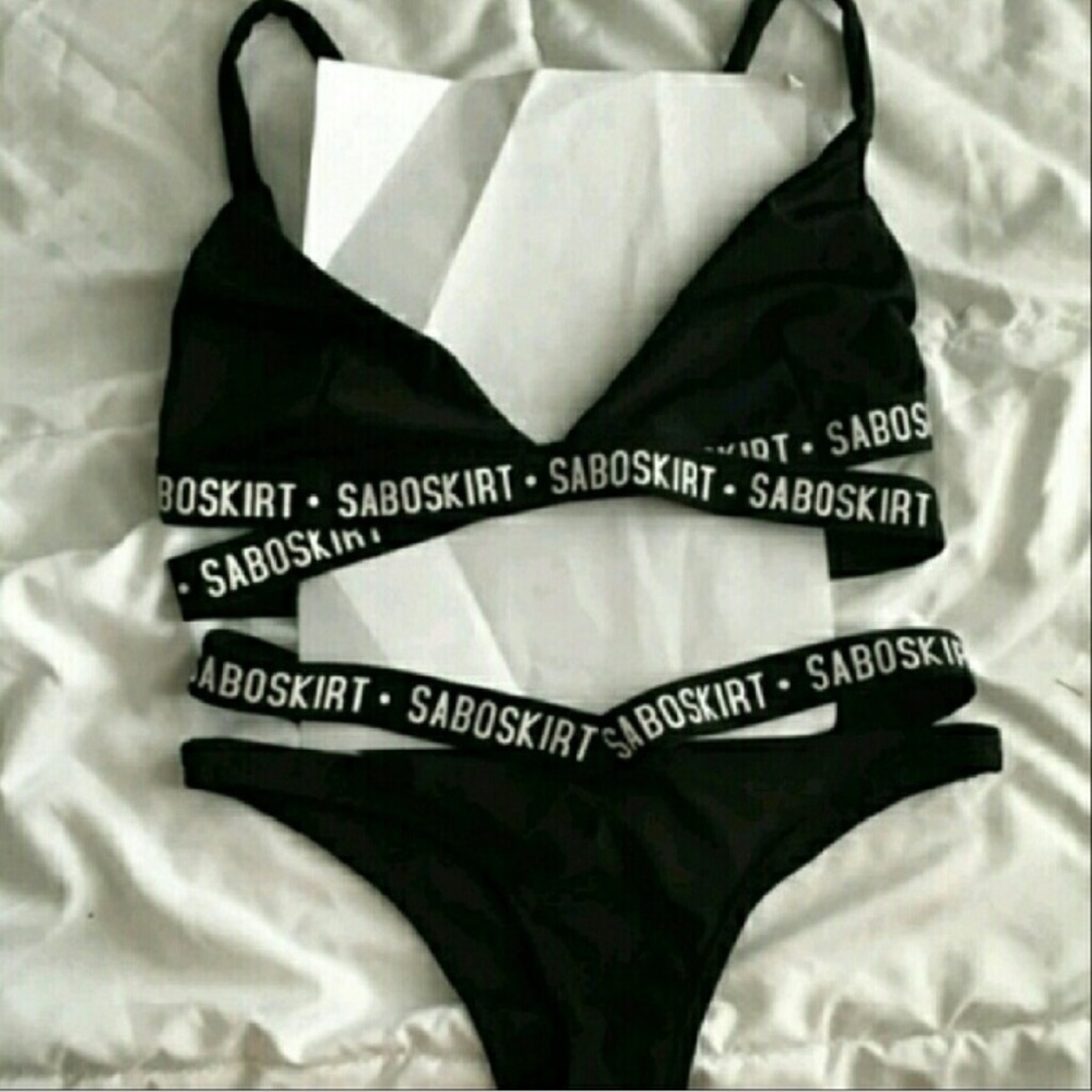 Strappy bikini!
