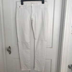 Hudson white skinny jeans