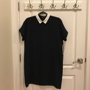 Zara oversized navy blue dress