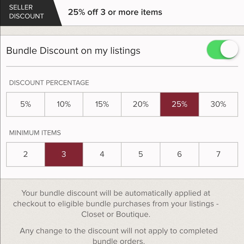 BUNDLE DISCOUNT
