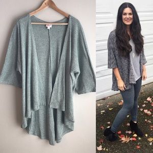 Lularoe Lindsay Kimono Sweater Mint Green M