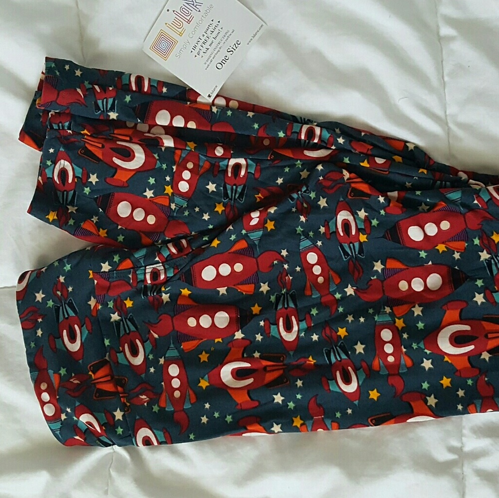 Lularoe One Size Rocketships NWOT
