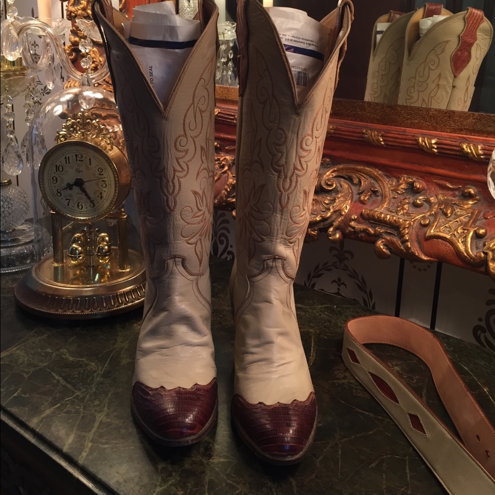 Vintage Justin Ladies Western Cowgirl Boots