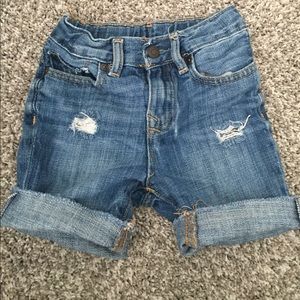 Distressed babygap jean shorts