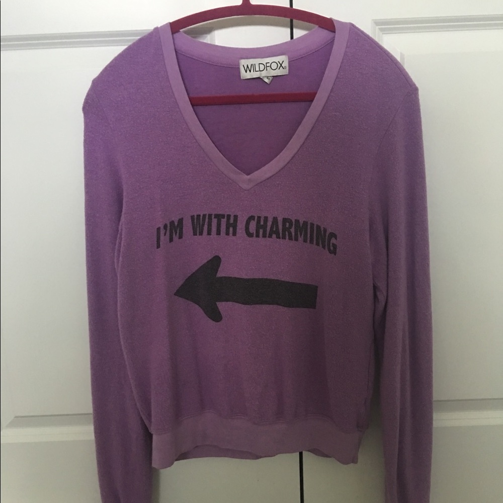 Wildfox Couture "I'm with charming" v-neck baggy❣️