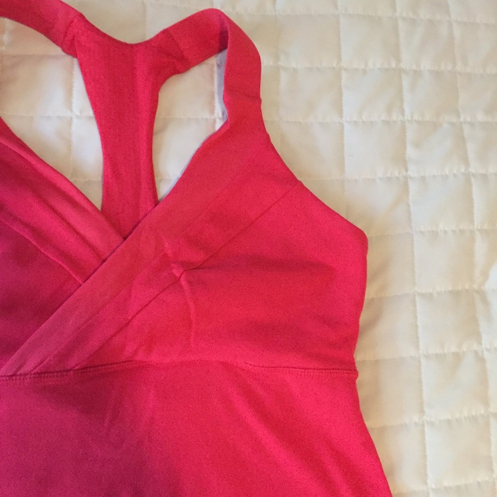 SOLD Lululemon athletica T back top in Red & Green