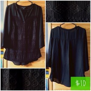 Zac & Rachel Black Lace Blouse